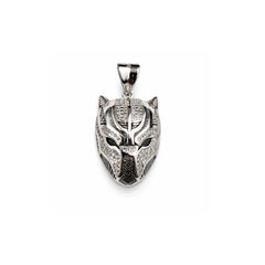 925 Sterling Silver Panther Mask CZ Statement Pendant
