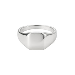 925 Sterling Silver Classic Polished Oval Signet Band Ring