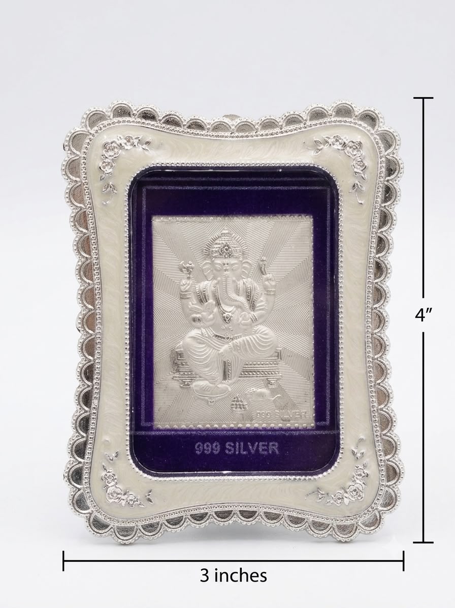 LORD GANESH PURE SILVER FRAME