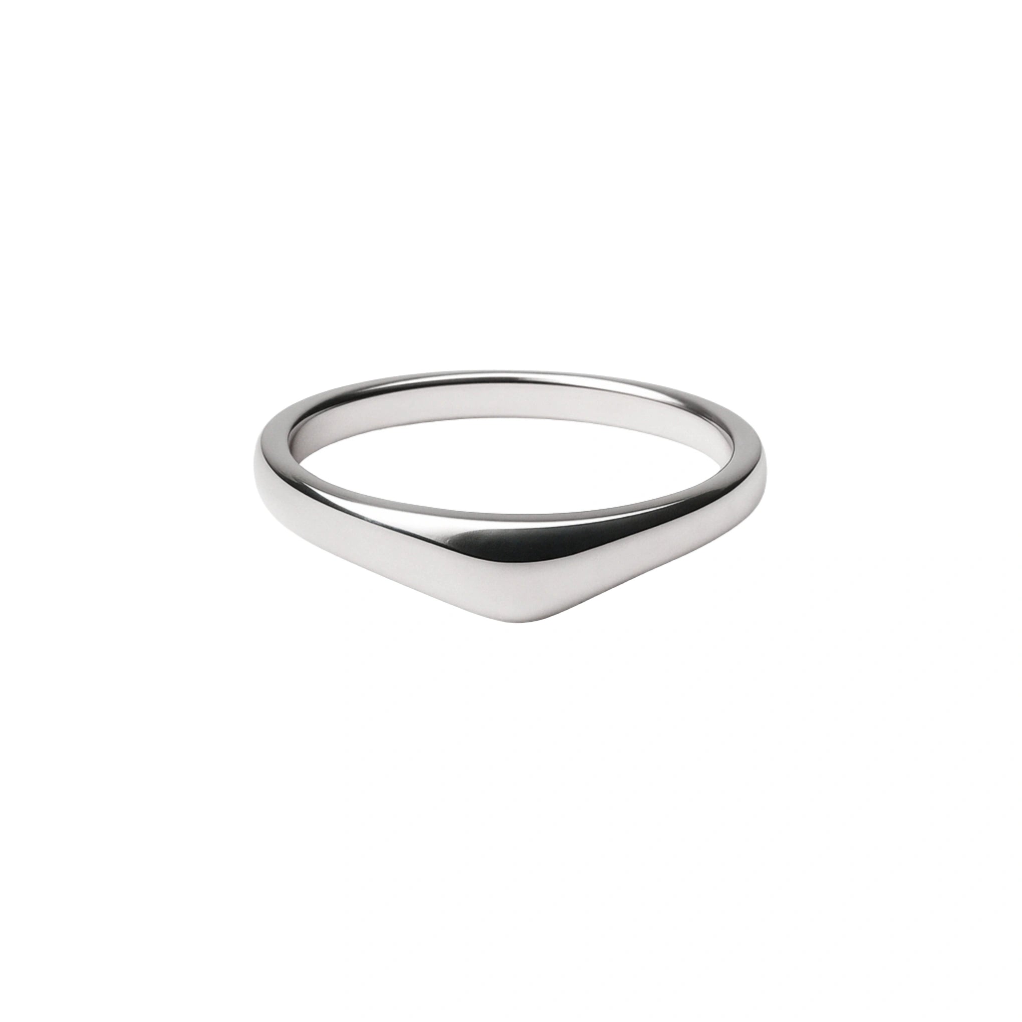 925 Sterling Silver Classic Minimal V Shape Chevron Band Ring