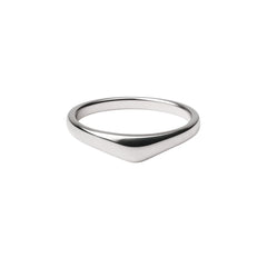 925 Sterling Silver Classic Minimal V Shape Chevron Band Ring