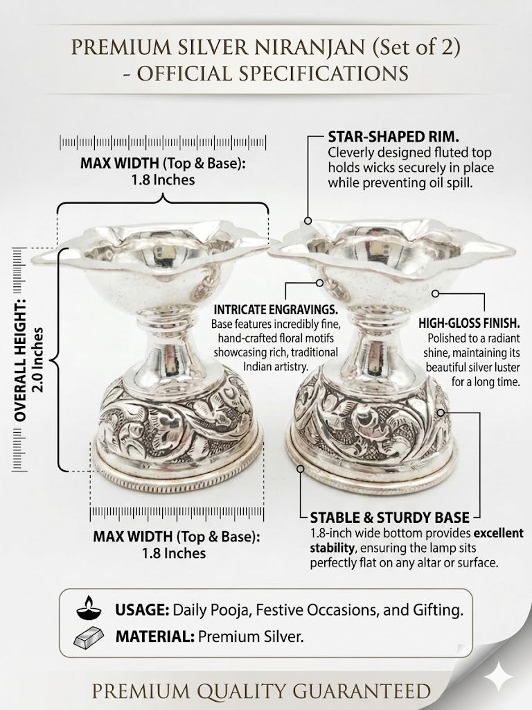 925 Silver Antiqe Diya
