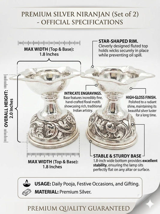 925 Silver Antiqe Diya